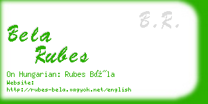 bela rubes business card